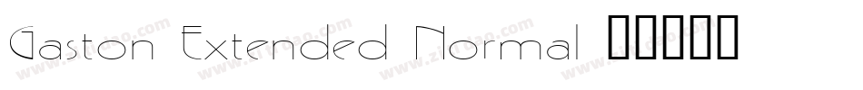 Gaston Extended Normal字体转换